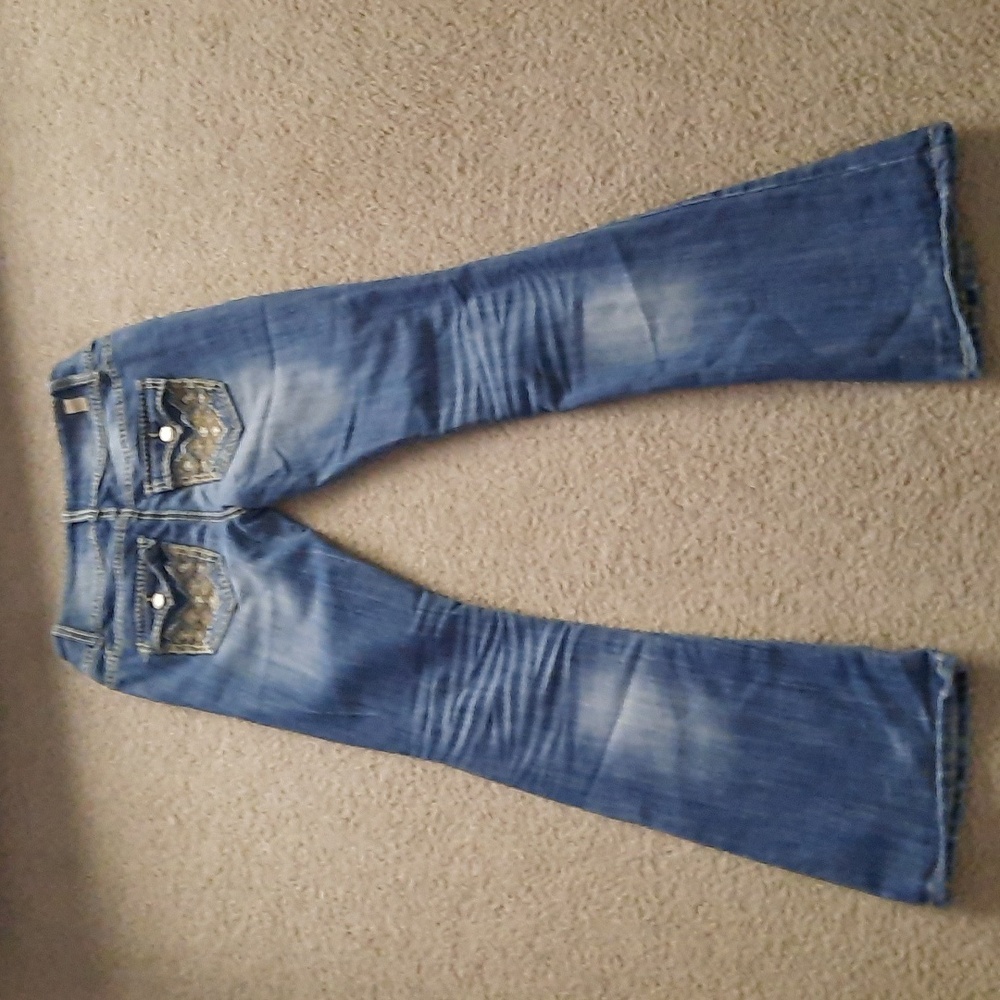 Sz 3 Almost Famous Light Blue Flare Jeans - Picture 5 of 13